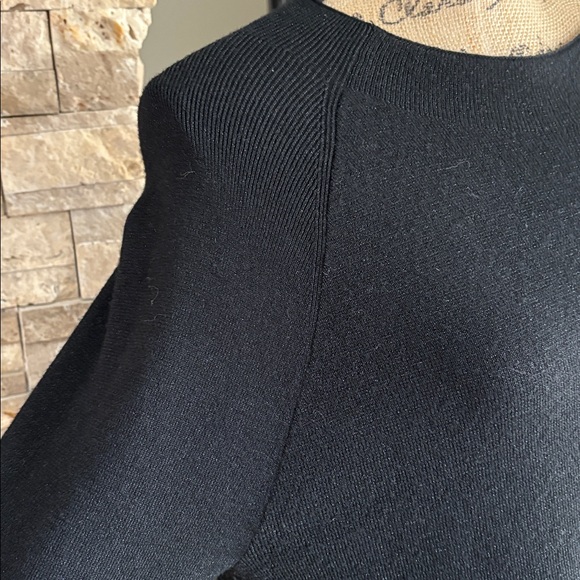 Anthropologie Claudette ruffled sweater dress drop shoulder metallic sparkle - Picture 7 of 16